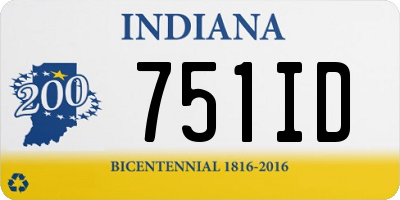 IN license plate 751ID