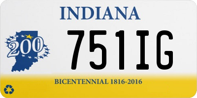 IN license plate 751IG