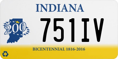 IN license plate 751IV