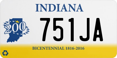 IN license plate 751JA