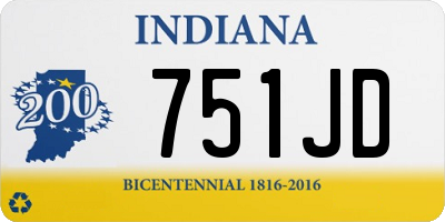 IN license plate 751JD