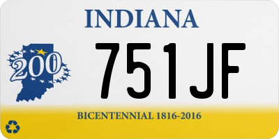 IN license plate 751JF