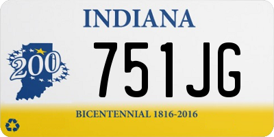 IN license plate 751JG