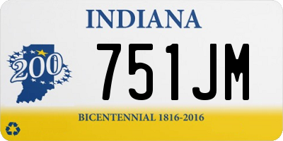 IN license plate 751JM