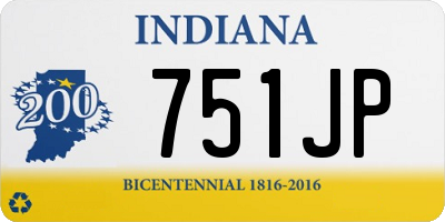 IN license plate 751JP