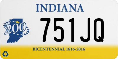 IN license plate 751JQ