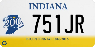 IN license plate 751JR