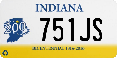 IN license plate 751JS