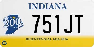 IN license plate 751JT