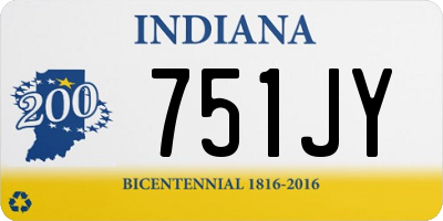 IN license plate 751JY