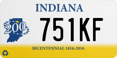 IN license plate 751KF