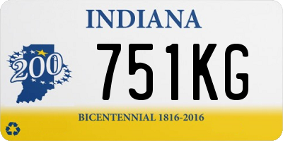 IN license plate 751KG