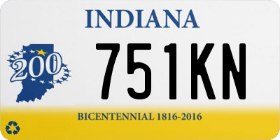 IN license plate 751KN