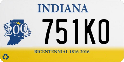IN license plate 751KO
