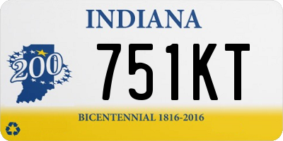 IN license plate 751KT