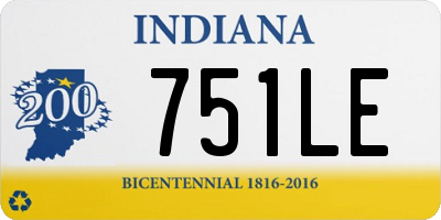 IN license plate 751LE