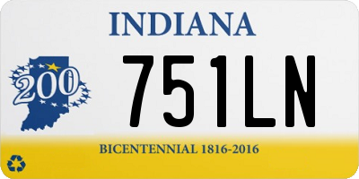 IN license plate 751LN