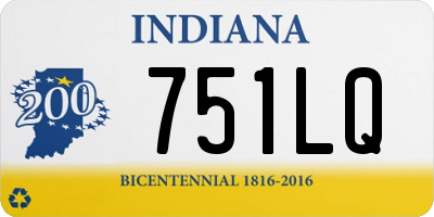 IN license plate 751LQ