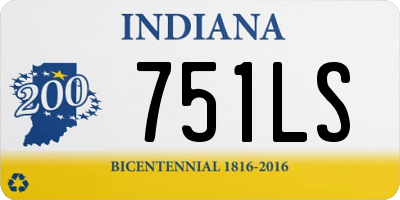 IN license plate 751LS