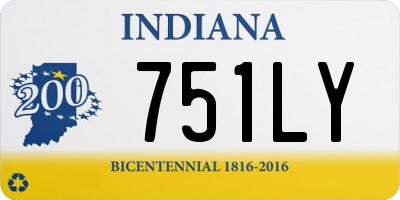 IN license plate 751LY