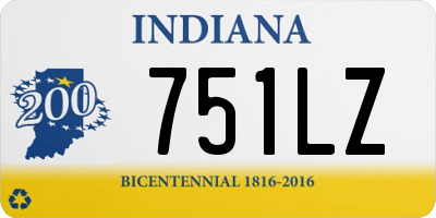IN license plate 751LZ