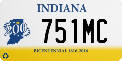 IN license plate 751MC