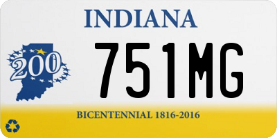 IN license plate 751MG