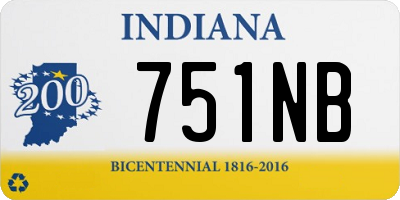 IN license plate 751NB