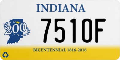 IN license plate 751OF