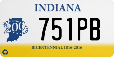 IN license plate 751PB