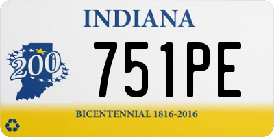 IN license plate 751PE