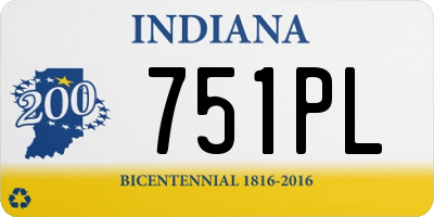 IN license plate 751PL