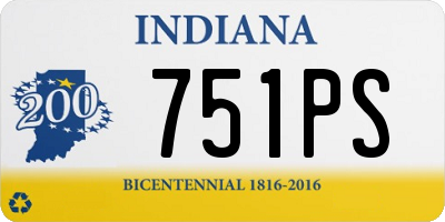 IN license plate 751PS