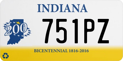 IN license plate 751PZ