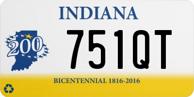 IN license plate 751QT