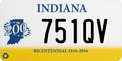 IN license plate 751QV