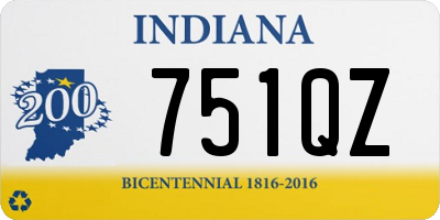 IN license plate 751QZ