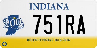 IN license plate 751RA