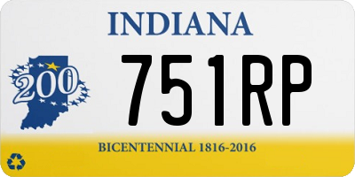IN license plate 751RP