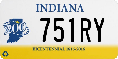 IN license plate 751RY