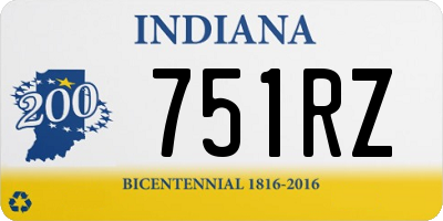 IN license plate 751RZ