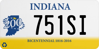 IN license plate 751SI