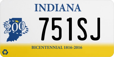 IN license plate 751SJ