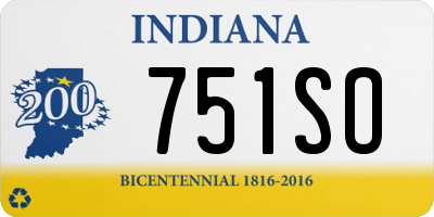 IN license plate 751SO