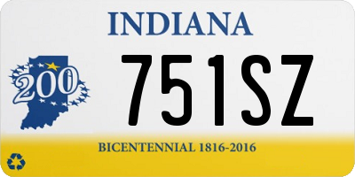 IN license plate 751SZ