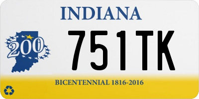 IN license plate 751TK