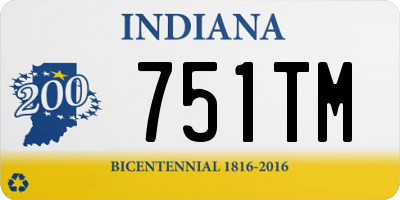 IN license plate 751TM