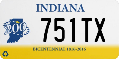 IN license plate 751TX