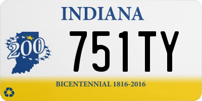 IN license plate 751TY