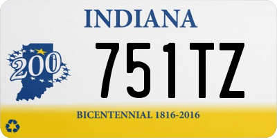 IN license plate 751TZ